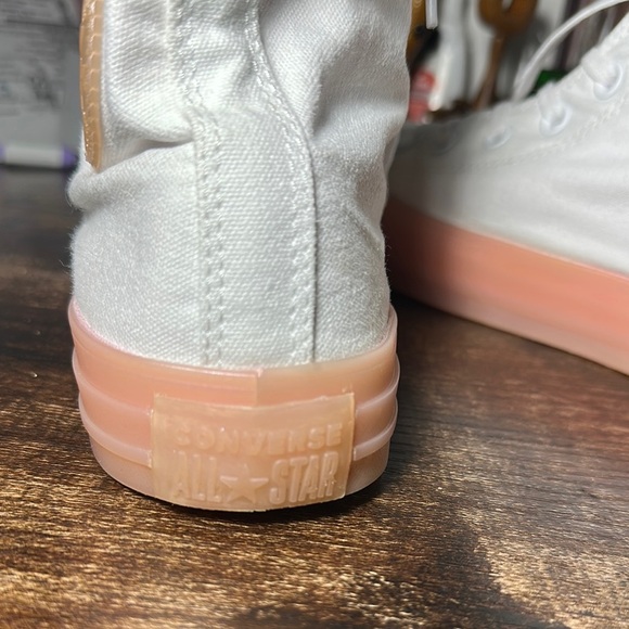 Chuck Taylor All Star Converse White High-Top Sneakers size 8 - Picture 8 of 12